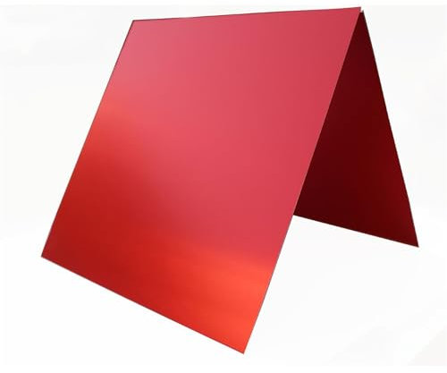 WUDOLI Paneles de Pared Placa de Hoja de Aluminio anodizado anodizado Rojo for techos de Color en Blanco for construcción 100mm x 100mm x 0,5mm Chapa estriada (Color : 200x200x1.0mm 5pcs)