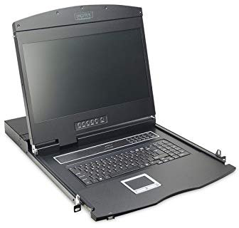 ASSMANN Digitus Console KVM LCD da 19, VGA a 8 Porte, Tastiera Tedesca