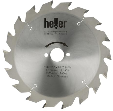 Heller Akku-Handkreissägeblatt 165 x 1,8 x 20 x 18 x W