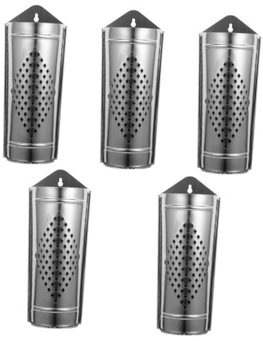 Amosfun 5 Pièces en Acier Inoxydable Porte-Baguettes Tenture Murale Organisateur Baguettes Suspendus Porte-Baguettes Cuisine Cuillère Conteneur Porte-Couverts Organisateur De Cuisine
