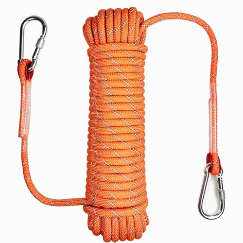 Treadstar Rope, Polypropylene Rope, 10 mm Cord, Braided Rope, Nylon Cord (Orange, 10 mm - 30 metres)