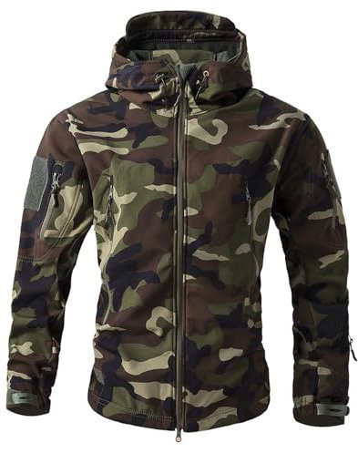 Camouflage Jacke Herren Taktische Jacket Military Tarnkleidung Angebote des Tages Heute, Bundeswehr Jacke Leichte Militär Camouflage Jagdjacke Herren Armee Parka Outdoor Jagdbekleidung L
