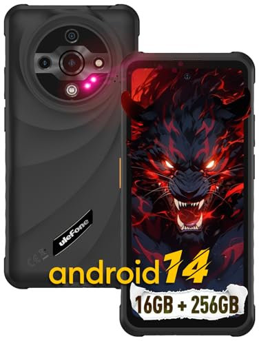 Ulefone Armor X31 Pro 5G Telefono Indistruttibile 2025, 16GB+256GB 2TB Rugged Smartphone, Android 14 Rugged Phone, 6050mAh, 64MP+25MP Visione Notturna, 120Hz 6.56 FHD+, Fingerprint/Face ID/NFC-Nero