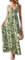 CUPSHE Damen Sommerkleid Blumen V-Ausschnitt Cutout Strandkleid Ärmellos Seitenschlitz Gesmokt Freizeitkleider Maxi Dress Grünes Blatt M