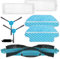 SMZhomeone Brosse à rouleau principal, brosse latérale, filtre serpillère, kit de chiffon pour Cecotec pour aspirateur robot Conga 3290 3390 3590 Pièces de rechange Accessoires