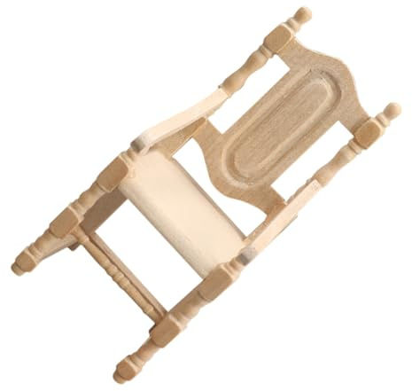 UKCOCO Holz Puppenstuhl Miniaturmöbel Für Puppenhaus Niedlicher Stuhl Aus Holz Für Kinderbedarf Robuster Puppenmöbel-accesoire Für Miniatur-Dekoration