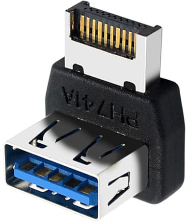 USB Motherboard Adapter, L-Shaped 3.1 to TYPE E Adapter, Panel 90 Degree Steering Connector, Compact Durable Interface Converter for Boys Women Youth Girls Teens Computer PC