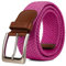 Woodland Leathers Elastic Braided Belt, Unisex Men Women Casual Stretch Woven Belt (Fuchsia, Medium-Large)