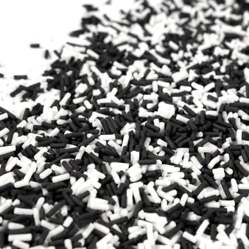 Streuselheld Jimmies Schwarz Weiß 120g Zuckerstreusel | Sprinkles als edles Topping für Torten, essbare Deko-Streusel für Muffins, Cupcakes und Geburtstagskuchen