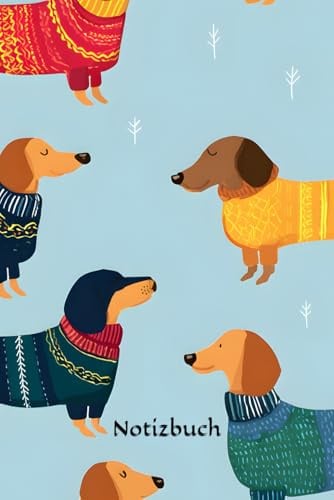 Notizbuch: Dackel Notizbuch | 6x9 Zoll DIN A5 | 100 Seiten liniert | Hundebekleidung Notizheft | Hundehalter Tagebuch | Hunde Schreibheft | Hundeliebhaber Geschenk