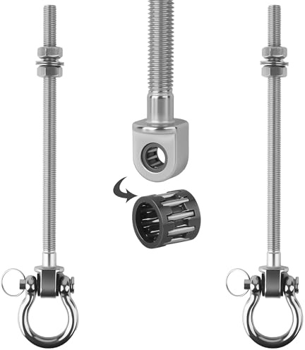 2er Schaukelhaken Lager Set 180mm, M10 Deckenhaken Schwerlast aus Edelstahl für Hängesessel, Hängematte, Schaukel, Babyschaukel, schaukelhaken für holzbalken, Deckenhalterung bis 680kg belastbar