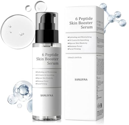 6 Peptide Collagen Serum, Peptides Collagen Serum, Beruhigt und Repariert | Gesicht für Hauterneuerung & Straffung mit Niacinamid & Hyaluronsäure, Verbessert die Hautelastizität,100ml