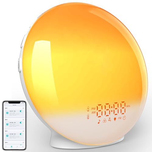 ARTINABS Sunrise Alarm Clock Wake Up Light with App & Bluetooth Speaker