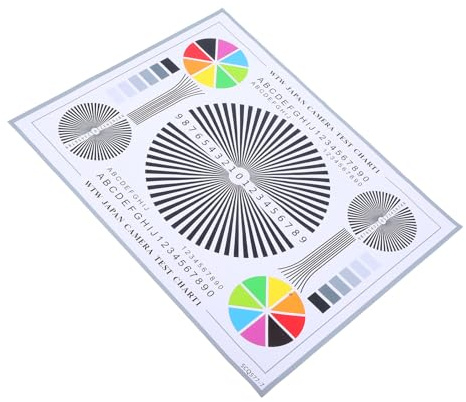 Überwachungskamera Objektiv Testtafel aus Papier für Fokusprüfung | Klare Bildbewertung, Intuitives Testmuster, für Außenbereich und Wartung, Robuste Ausführung