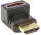 HDMI Compacto 90 Grado ángulo Adaptador Femenino Enchufe a Masculino Clavija