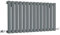 Milano Aruba Anthracite Horizontal Single Oval Panel Radiator - 400mm x 826mm