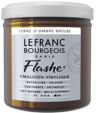 Lefranc & Bourgeois – Vinile acrilico colore, Extra Fine in vinile colore per artisti, Umbra Gebrannt, 125ml Tube - Vinylfarbe