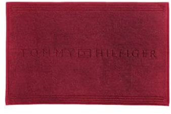 Badteppich TOMMY HILFIGER 100% reiner Baumwolle MULTIFUNKTION Waschbar cm 50 x 80 rot