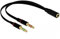 Delock Headset Adapter 1 x 3,5 mm 4 Pin Klinkenbuchse zu 2 x 3,5 mm 3 Pin Klinkenstecker