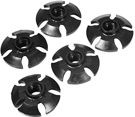 MAGT Wanderstöcke Schneekörbe, 5 Stück Walking Stöcke Korb Gummi Trekkingstöcke Schneeteller Gehstock Spitzen Wanderstock Gummispitzen(Farbe: Schwarz)