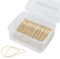 DEEDYGO 60 Stück goldene Büroklammern, tropfenförmig, groß, Edelstahl, tropfenförmig, Büroklammern für Büro, Schulbedarf, Hochzeitseinladungen, Scrapbooking, Lesezeichen, Kinder, Frauen, Planer (50