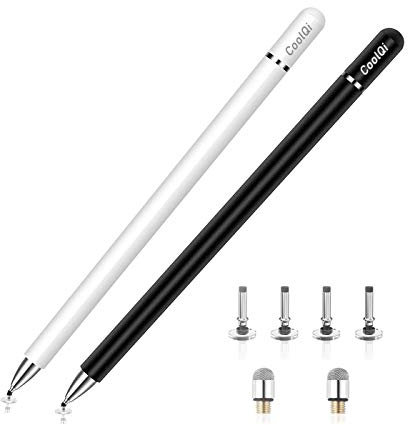 Stylus pen for iPad/for iphone pencil Stylus Pens Stylus Touch Screen Pens (2pcs/pack) 2 in 1 Magnetic Disc Styli Pencils for iPhone/for Ipad pro/Mini/Air/Android/Microsof with 6 Tips