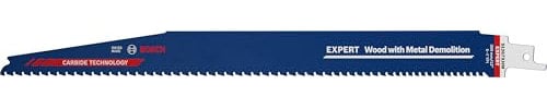 Bosch Professional 10x Expert ‘Wood with Metal Demolition’ S 1267 XHM Reciprocating Saw Blade (for Wood with tough metal, Length 300 mm, Accessories Reciprocating Saw)