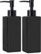 BIKALAN Matt-schwarz Glas Seifenspender, 350ml Seifenspender Badezimmer Set für die Handwäsche, Spülmittel, Shampoo-Lotions Flasche für Arbeitsplatte Küche Waschküche (Kunststoff, Schwarz)