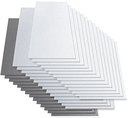Plancha de cámara hueca de 10,25 m² de 4 mm - 14 planchas alveolares de 60,5 x 121 cm - policarbonato - planchas huecas para invernadero y construcción de maquetas - Resistente a la intemperie