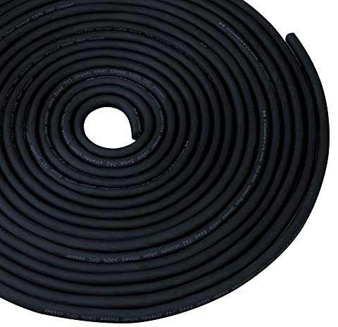 Conext Link 25 FT 8 AWG GA Full Gauge Battery Power Cable Ground Wire Frost Black OFC Copper