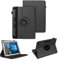 NAUC Tablet Tasche kompatibel mit Nokia T20 T21 Schutzhülle 10,4 Zoll Universal Kunst-Leder Hülle Standfunktion 360° Drehbar Cover Case, Farben:Schwarz