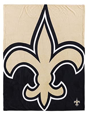 FOCO New Orleans Saints NFL Supreme Slumber Plush Throw Decke - Stück