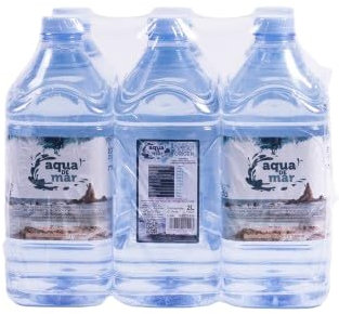 Agua de Mar hipertónica 2 litros (Pack de 6 uds) - Envase de Plástico Libre de Bisfenol A y Ftalatos - Aqua de Mar - Múltiples beneficios - Captada en el Parque Natural Cabo de Gata (Almería)