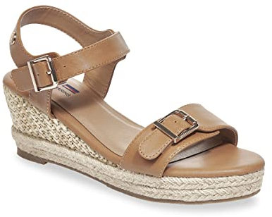 TERRE DE MARINS Femme Teatime Sandale, Camel, 39 EU