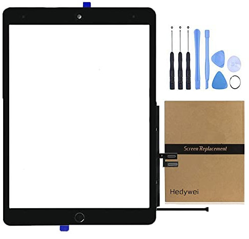 Hedywei Schermo Tattile di Ricambio per iPad 9 Display A2602 A2603 A2604 A2605 10.2 Pollici 2021 Touch Screen Digitizer con Kit utensile (Nero)