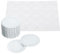 PATIKIL 1 Inch Flat Decorative Bottle Caps, 20 Set Craft Bottle Pendant Trays Double Sides Printed with Clear Resin Stickers for DIY Craft, White