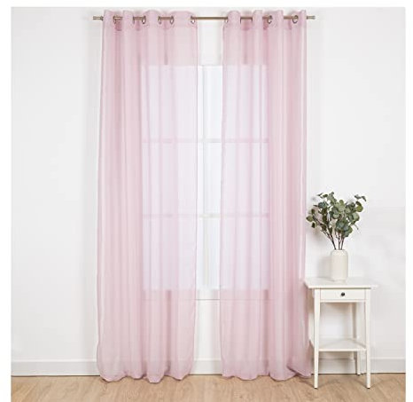 TRAMAS+ Tende per interni, 1 Pezzo,Tende trasparenti per il soggiorno e la camera da letto 140x260cm, con occhielli, camera da letto, bambini, giovani e adulti e sala da pranzo - Molly Malva