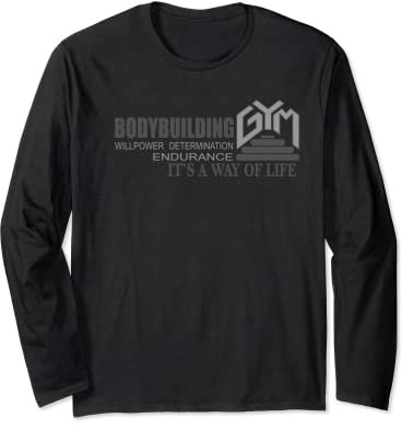 Gym, Fitness Outfit für Workout, Bodybuilding, Krafttraining Langarmshirt
