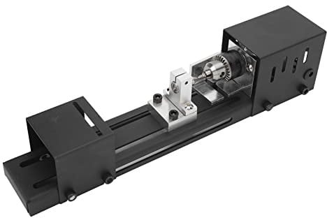 Fockety Mini tornio, tornio per Legno di Potenza da banco Regolabile a 7 velocità, Strumento per tornio in Metallo a 8000 Giri/min. per Perline, Gioielli, per Lama da da 50