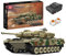Mould King 20020 MOC Technik Panzer Leopard 2 Tiger-Panzer Ferngesteuert mit elektrischem Gyroskop und Sound Technik Transporter Tank, Technologie Klemmbausteine Bausatz (1091+ pcs)