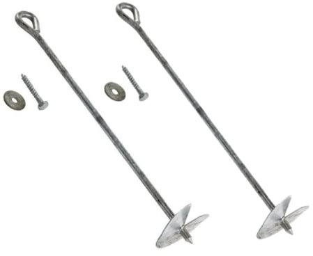 Bodenanker zum Eindrehen 2 Stück - Erdanker Trampolin 50 cm - Anker Boden aus Verzinkt Stahl - Stabilisierung von Spielgeräten und Gartengeräten
