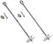 Bodenanker zum Eindrehen 2 Stück - Erdanker Trampolin 50 cm - Anker Boden aus Verzinkt Stahl - Stabilisierung von Spielgeräten und Gartengeräten