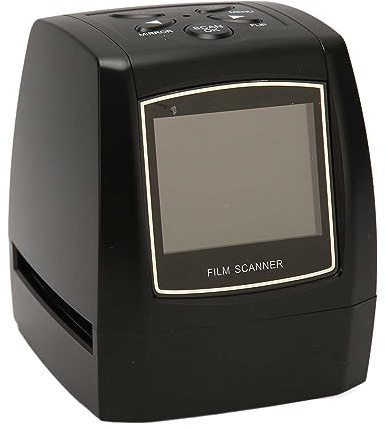 Filmskanner, Allt-i-ett Film- och Diabildskanner med 2,36 Tum TFT skärm, Konverterar 35 Mm Film 135 Mm Diabilder Till 5 MP JPEG Digitala Foton, 32 GB Expanderbar, Ingen Dator Krävs