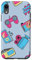 Hülle für iPhone XR Hülle Retro Gaming Design Videospiel Cool 80's Blau Funky