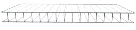 Polycarbonat Hohlkammerplatten - Doppelstegplatten 10 mm - Zuschnitte für Gewächshäuser - Länge: 1250 mm - Breite 620 mm (6)