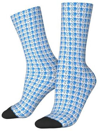 Wrasche Pink Monkey Socken, adrett, Crew-Socken, lässig, lustig, verrücktes Kleid für Damen, Herren, Teenager, Geschenk, Blue Rabbit Roller-Affe, Einheitsgr��e
