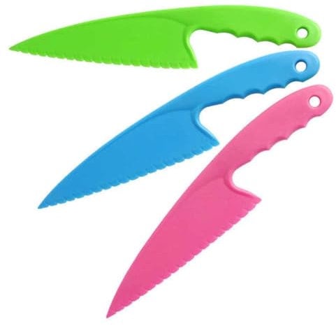 Generic Plastic Serrated Cake Knife Salad Lettuce Knife Bread Pie Pastry Cutter Server Leveller Kitchen Baking (1), PlasticKnife-74
