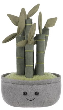 Apricot Lamb Lucky Bambus Pflanze Plüschtiere für Kinder, weiche niedliche Kuscheltier für Baby Mädchen und Jungen, Flauschige Lucky Bambus Pflanze Grün 30 cm