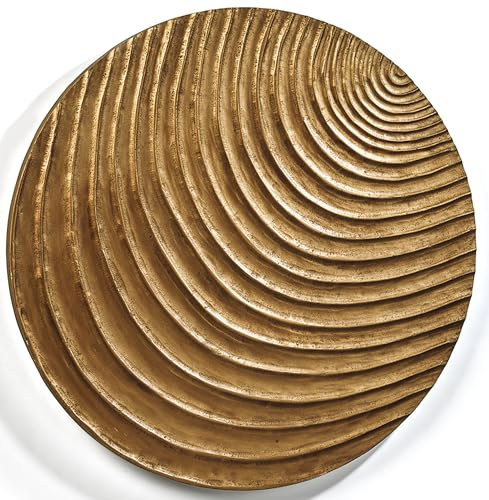 Kobolo Wandbild Wanddeko Holzbild - MUMBAI - goldfarben