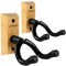 LINRAX Soporte de Pared para Guitarra, 2 Unidades, Gancho de Guitarra de Madera Dura, Colgador Guitarra para Guitarra Acústica Guitarra Eléctrica Bajo Banjo Mandolina, Colgador de Pared para Guitarra
